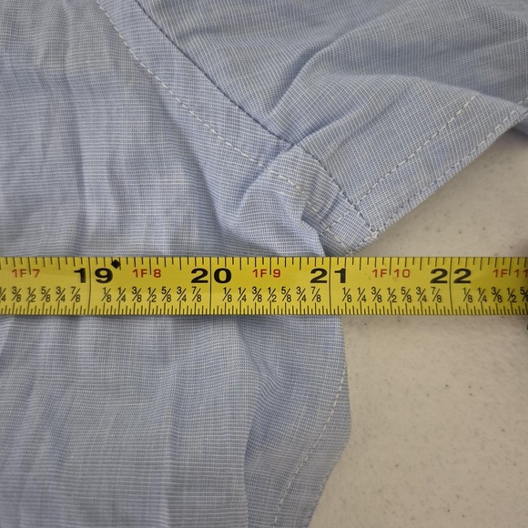 BMW Shirt Womens Large Blue Oxford Button Up Embroidered Logo Cotton Long Sleeve - Picture 7 of 8